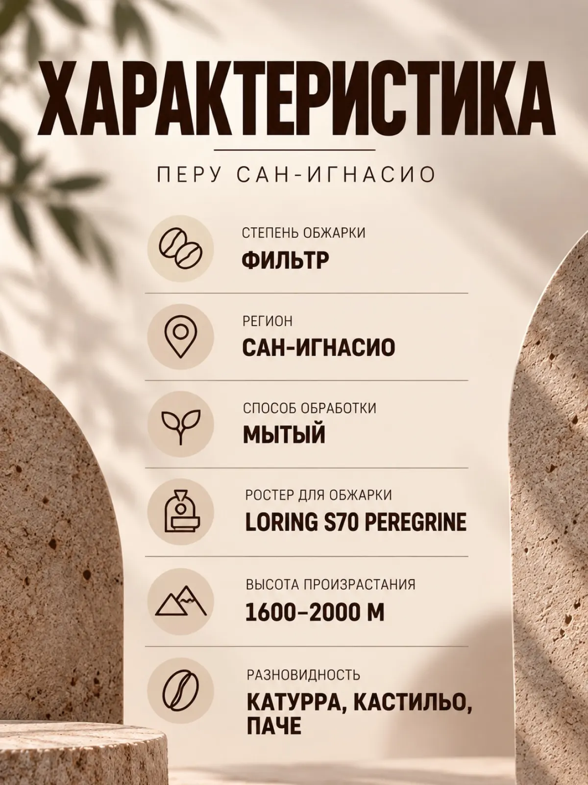 Кофе в зернах Tasty Coffee Микролот | Перу Сан-Игнасио — фото 2